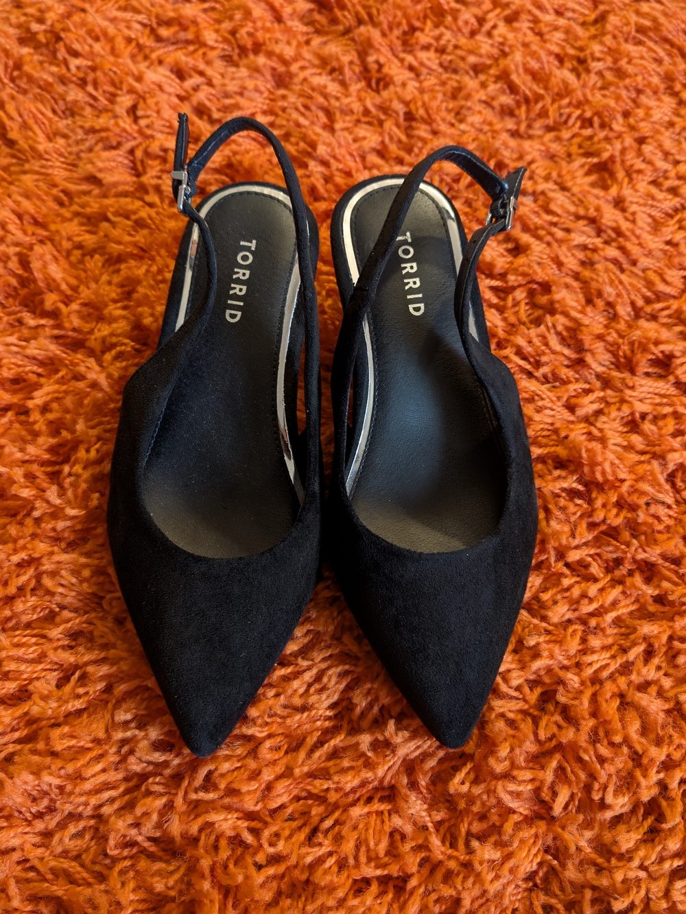 torrid Black Pointed Slingback Heels